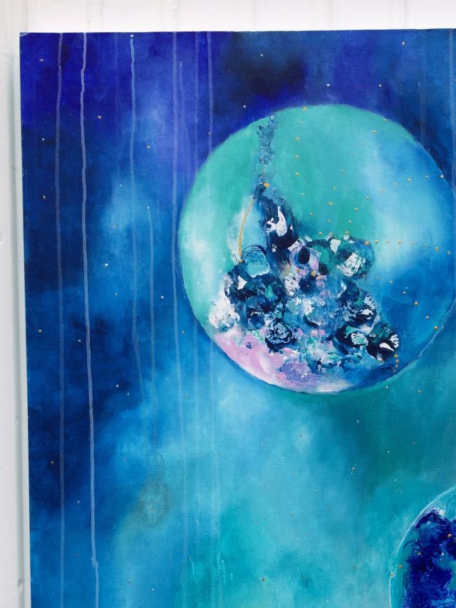 Velvet sky 90x120 cm tar turen til Agora gallery i mars/april 2015.